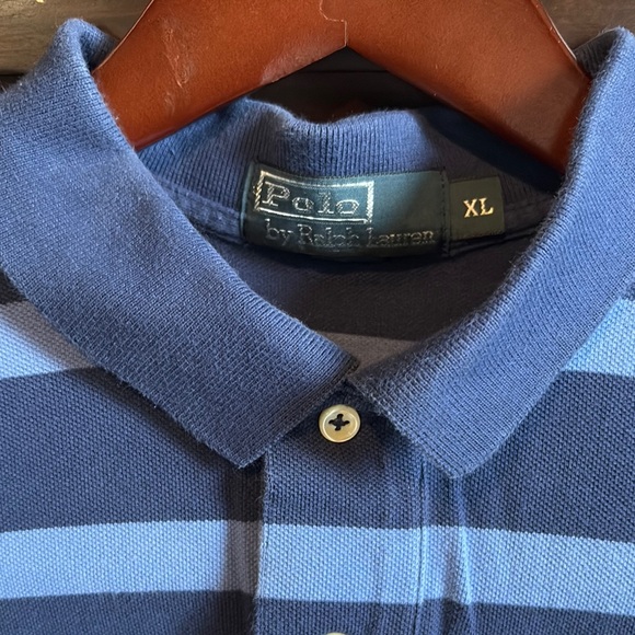 Polo by Ralph Lauren Men's Blue Striped Shirt - Picture 3 of 5